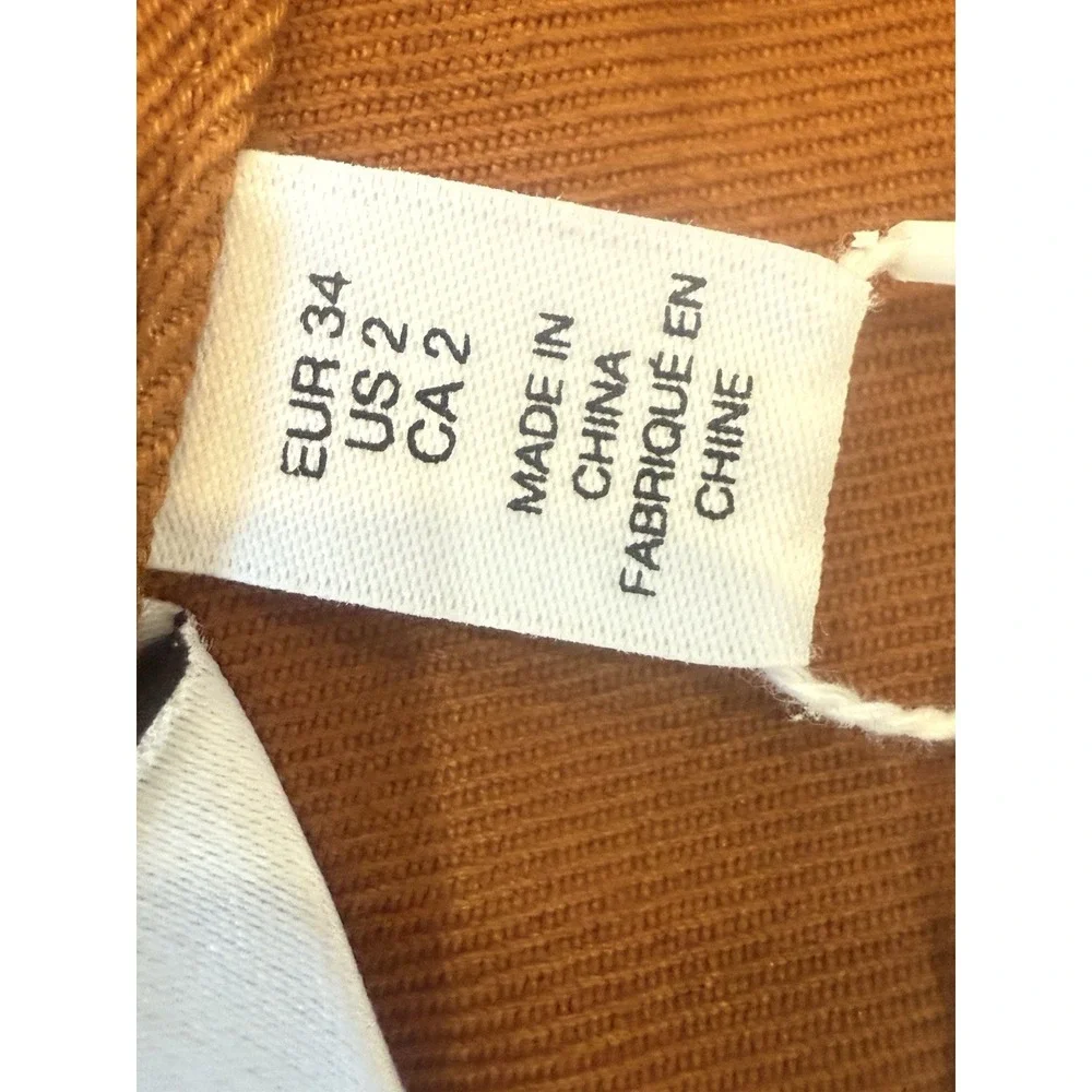 & OTHER STORIES Paris Atelier Women's Brown Button-Up Straight Midi‎ Skirt SZ 4